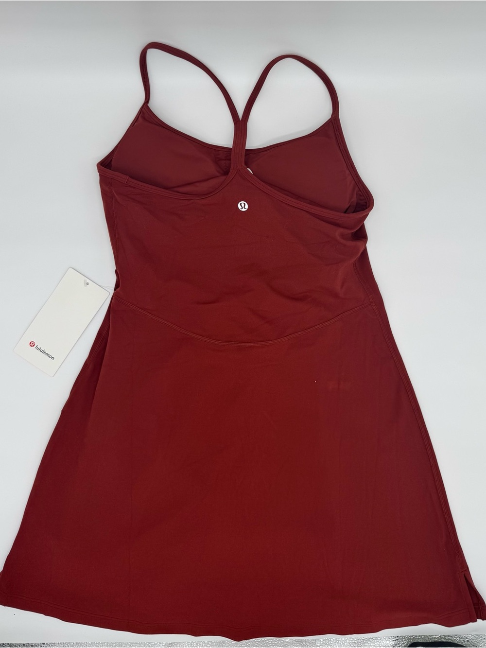 Lululemon Flow Y Dress NWT Size M, L Cranberry Charm Built-In Shorts Nulu RARE - Picture 4 of 12
